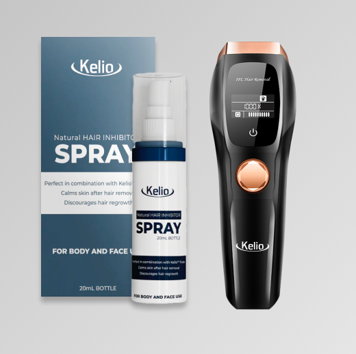 Kelio™ Pulse IPL Laser Hair Removal Handset + Hair Inhibitor Bundle